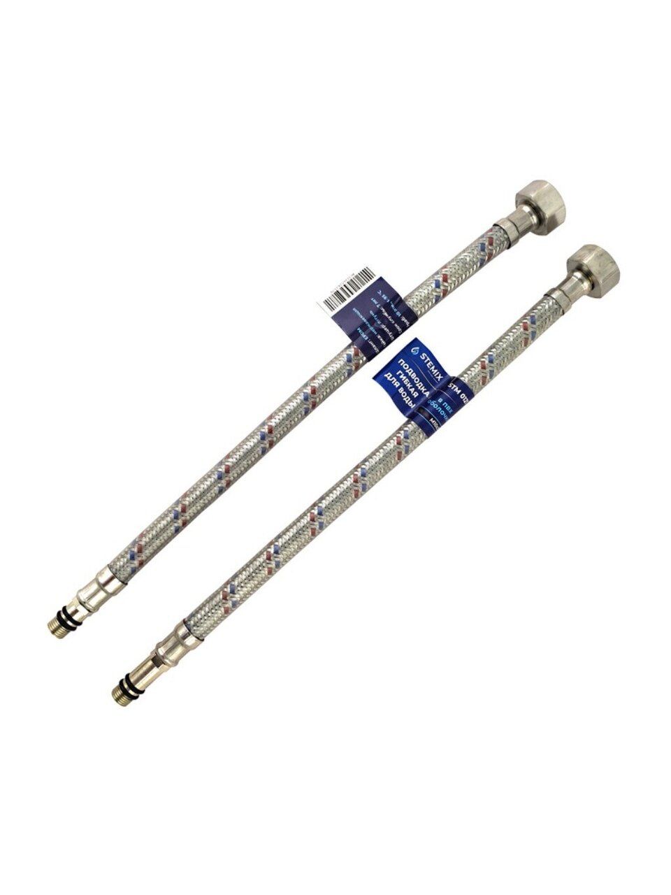 Подводка для воды М10-1/2&amp;quot;х0.3 м, пара, сталь, полимер, Stemix