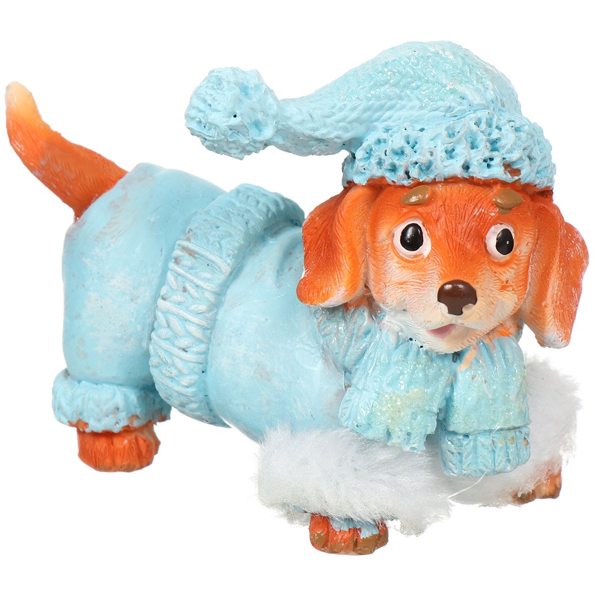 Фигурка декоративная Собачка в голубом комбинезоне 75574, 9.5х5х7.5 см ...