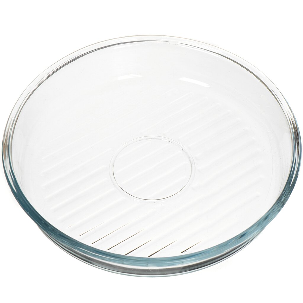 Форма для запекания стекло, 26х26х4.5 см, 1.7 л, круглая, Borcam, 59534/1073141 форма для запекания из жаропрочного стекла для свч borcam d 26 см