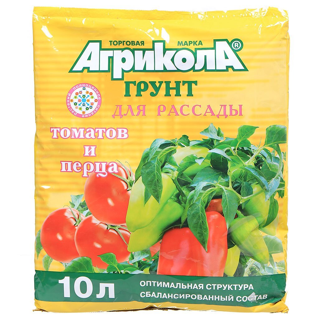 Грунт для томатов и перцев, 3.34 кг, 10 л, Агрикола