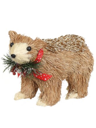 Фигурка декоративная полиэстер, Медведь, 11х21х15 см, SYXRC-252107