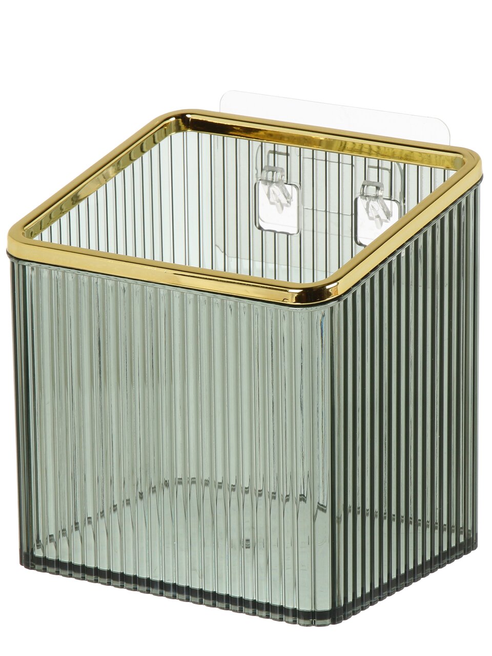 Органайзер для хранения, пластик, 1 секция, подвесной, 11.2х9.4х11.7 см, зеленый, Y4-11262