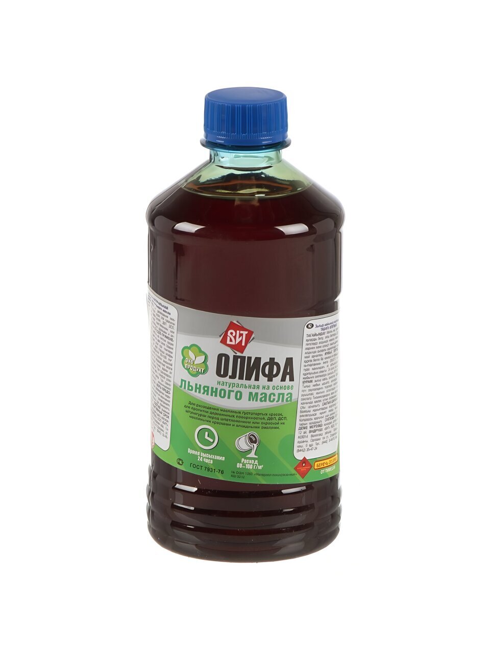Олифа 0.5 л, ВИТ, натуральная льняная