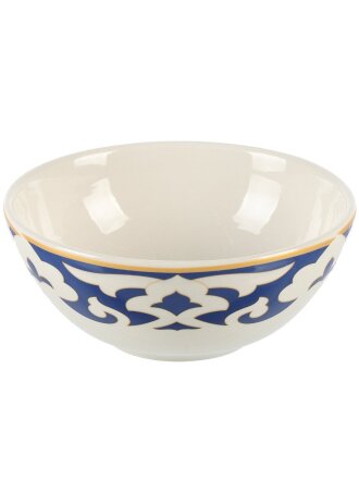 Миска фарфор, круглая, 16х6.2 см, Синяя Пахта, Дулевский фарфор, 10349