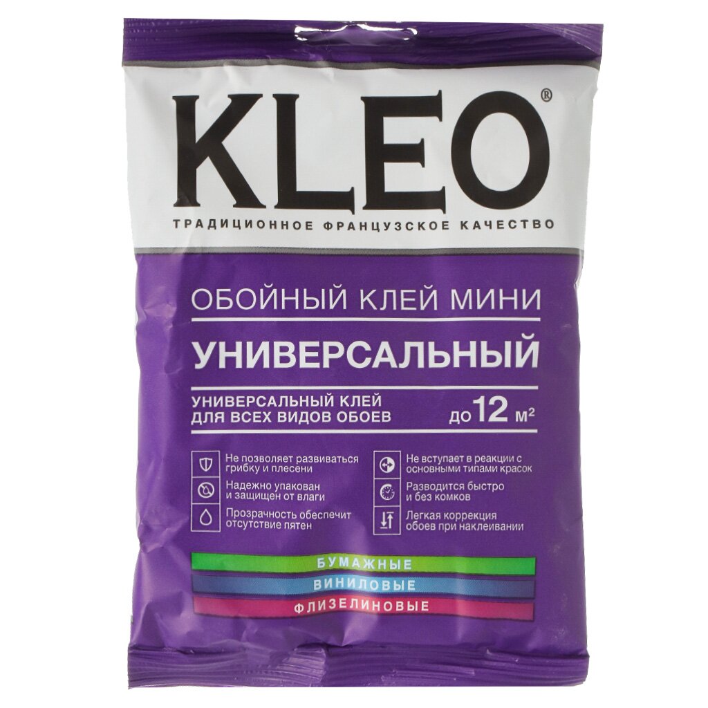 Клей для всех видов обоев, Kleo, Мини, 12 кв.м., 60 г, пакет, К1-О-1111