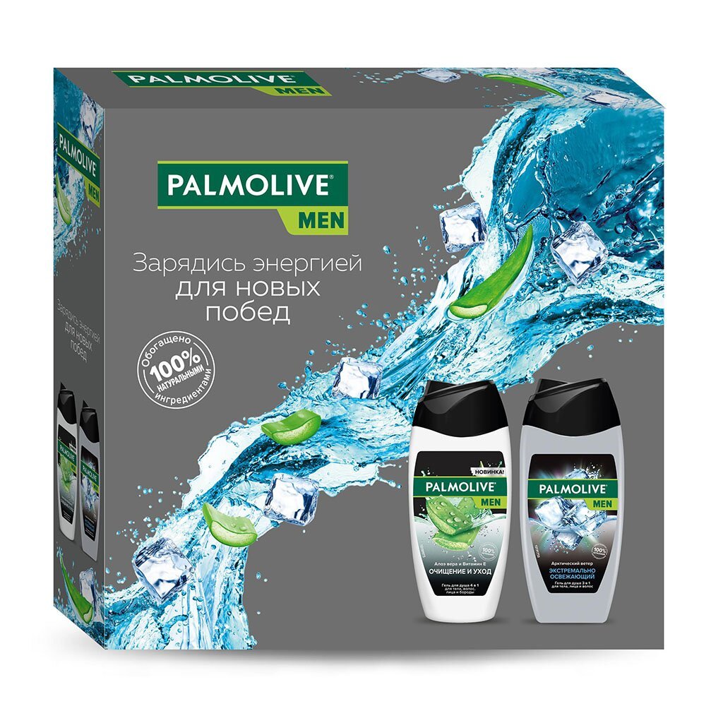 Подарочный набор Palmolive Men (гель для душа Арктический Ветер 250 мл + гель для душа Очищение и Уход 250 мл)