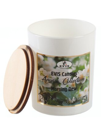 Свеча ароматическая, 9х7.5 см, Evis, Morning Dew, в белом стакане, 24 0110 1021 01 39
