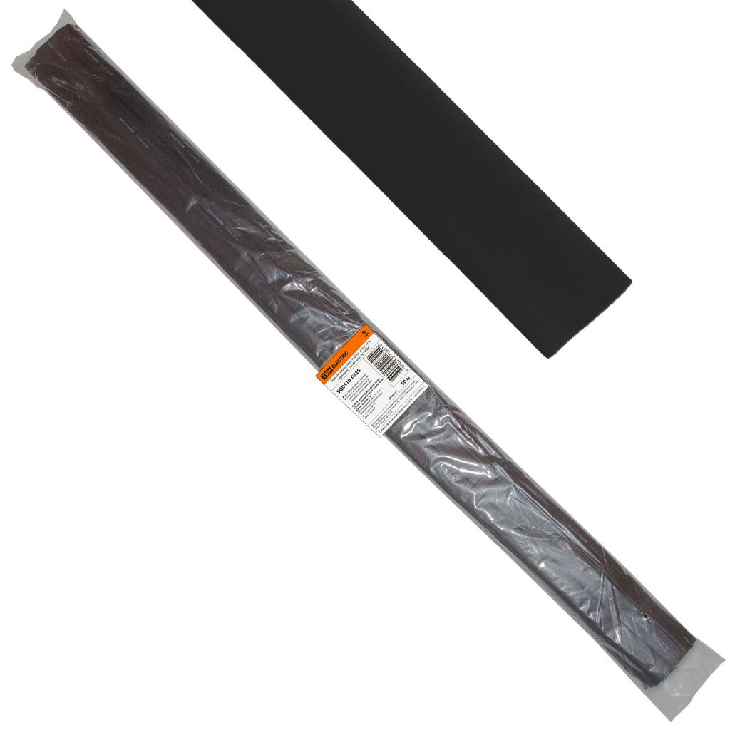 Термоусаживаемая трубка 12/6 мм, черный, по 1м, 50 м/упаковка, TDM Electric, SQ0518-0228