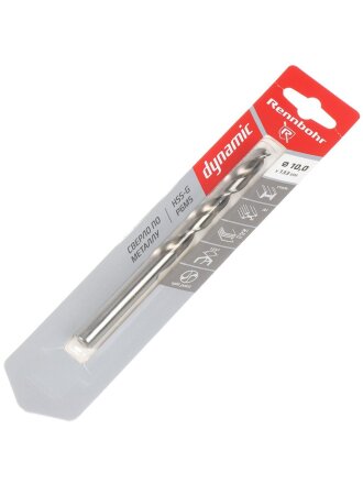 Сверло по металлу, Rennbohr, Dinamic Card, диаметр 10х133 мм, цилиндрический хвостовик, 675100