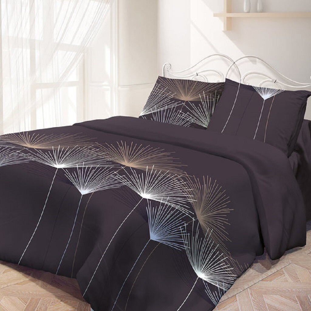 Постельное белье Самойловский текстиль 1.5-спальное COTTON SOFT (простыня 145х220 см, 2 наволочки 70х70 см, пододеяльник 145х215 см) 8343/1 714240