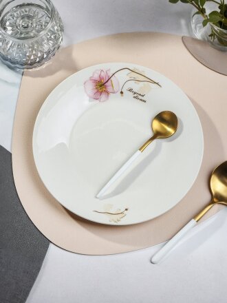 Тарелка десертная, керамика, 19 см, круглая, Элегия, Daniks