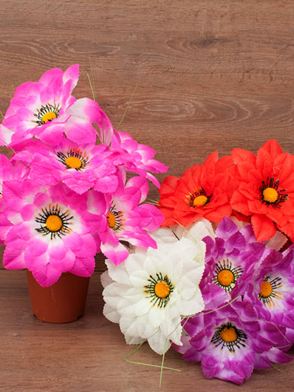 Цветок искусственный декоративный пасхальный, Георгин, 7 головок, 35 см, в ассортименте, FE080