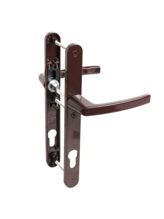 Ручка дверная Булат, РФ 92.25.02.8017 УРАЛ, 15993, комплект, коричневая, алюминиевый сплав