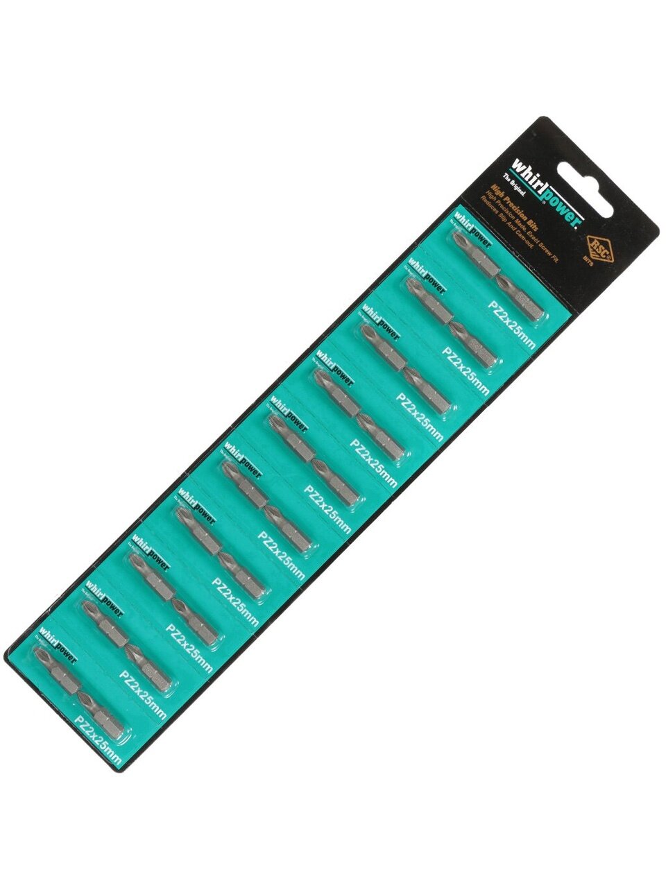 Набор бит Whirlpower, Pz2, 25 мм, 20 шт, RSC 426, индивидуальная упаковка