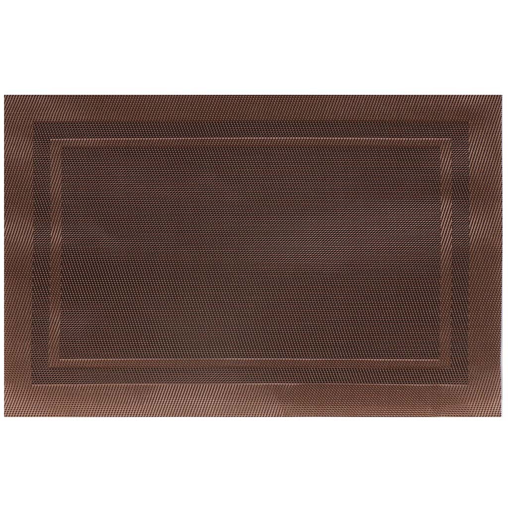 Салфетка для стола полимер, 45х30 см, прямоугольная, коричневая, Рамка