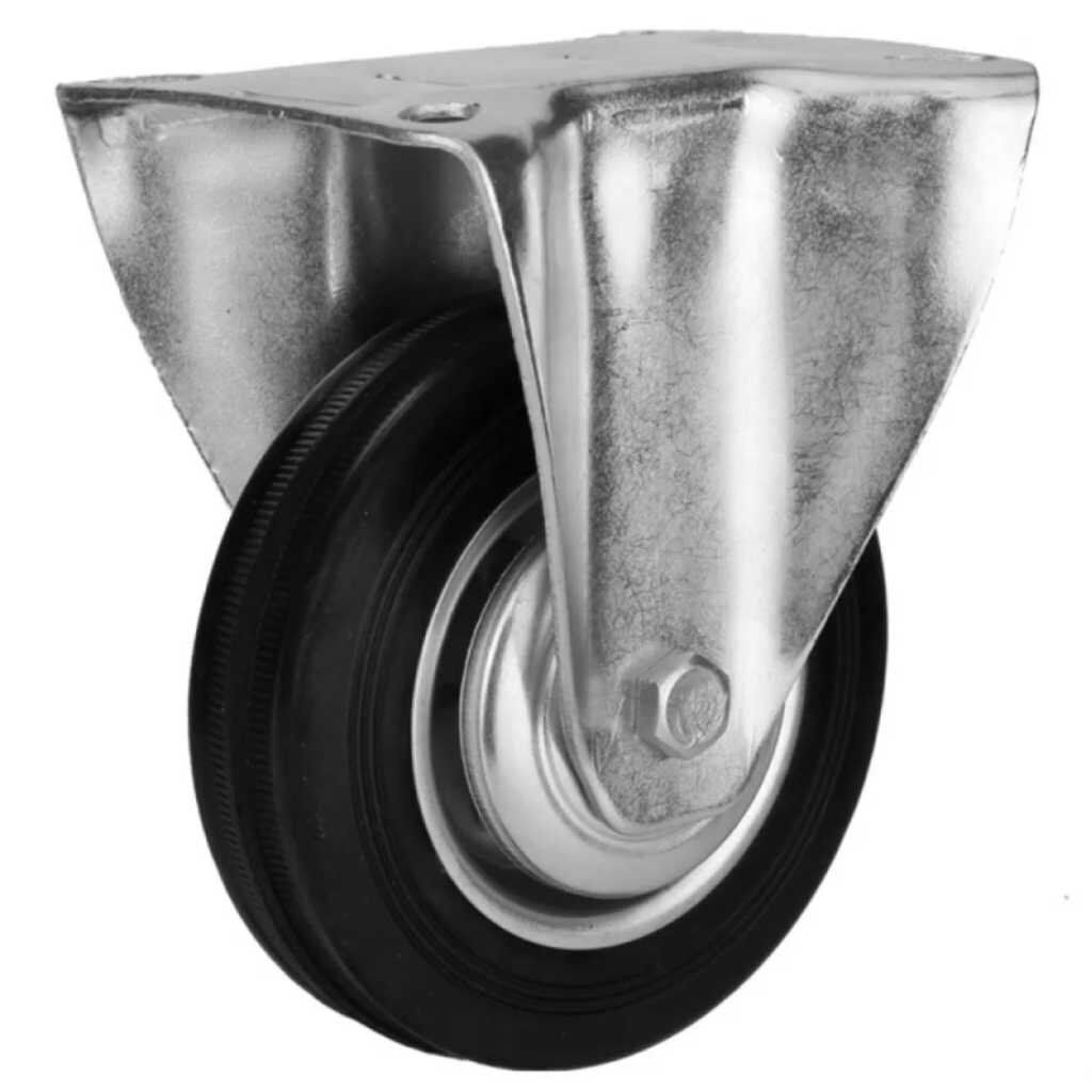 Колесо промышленное резина PR, 100 мм, FS 46, с кронштейном, Мави-про колесо для тачки резина pr 3 00 8 3 25 8 втулка d16 мм мави про