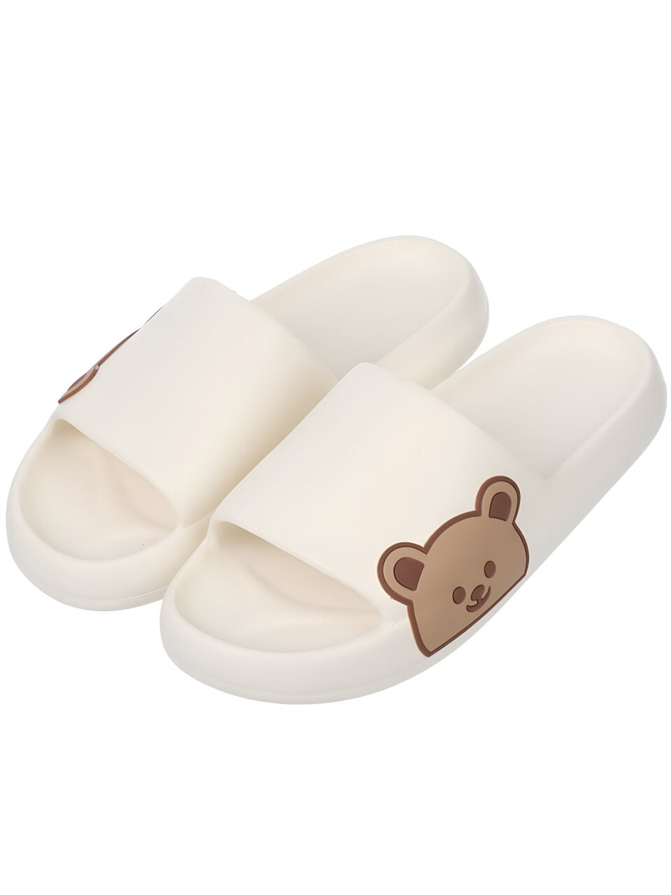 Тапки для женщин, белые, р. 40-41, открытые, Teddy, A210141