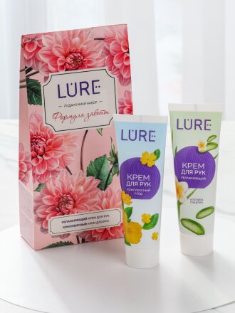Набор подарочный для женщин, Lure, крем для рук, увлажняющий 75 мл, крем для рук, комплексный 75 мл