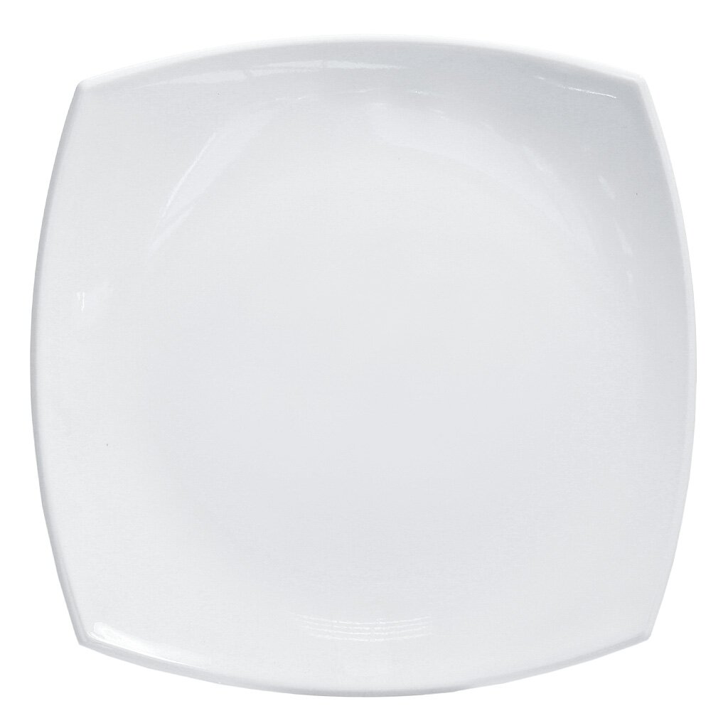 Тарелка обеденная, стеклокерамика, 26 см, квадратная, Quadrato White, Luminarc, D7199/J0592, белая