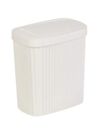 Контейнер для мусора пластик, 1.9 л, прямоугольный, белый, Econova, Velvet, 435204416