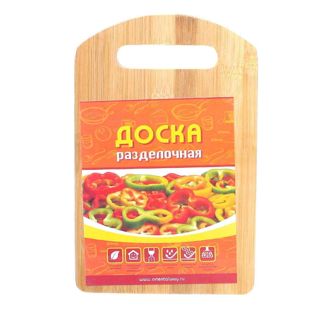 Доска разделочная дерево, 23х14.5х1.5 см, прямоугольная, 9/830