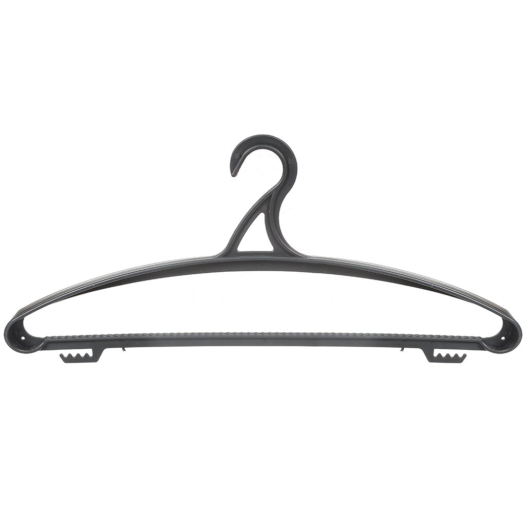 Вешалка-плечики для одежды, пластик, 48-50 р, черная, ПУ-002 пластиковая вешалка для подростковой одежды palisad