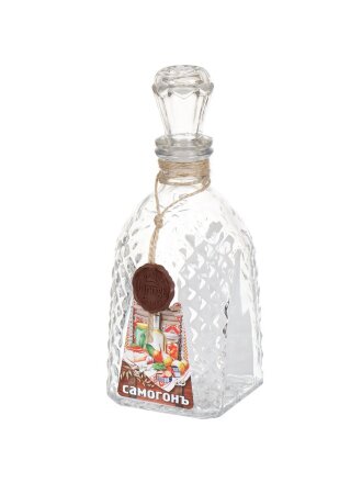 Штоф стекло, 0.5 л, в ассортименте, Самогон, 544-1585