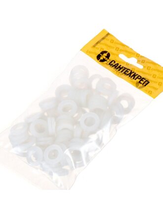 Прокладка сантехническая 100 шт, 3/4", силикон, СантехКреп, 2.12.2.