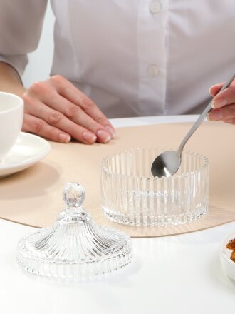 Сахарница 260 мл, стекло, 10х13 см, Грани, Y4-9710