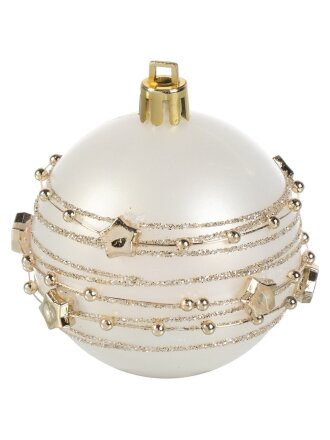 Елочный шар 6 шт, кофе, шампань, 6 см, пластик, SYQC- 0124092