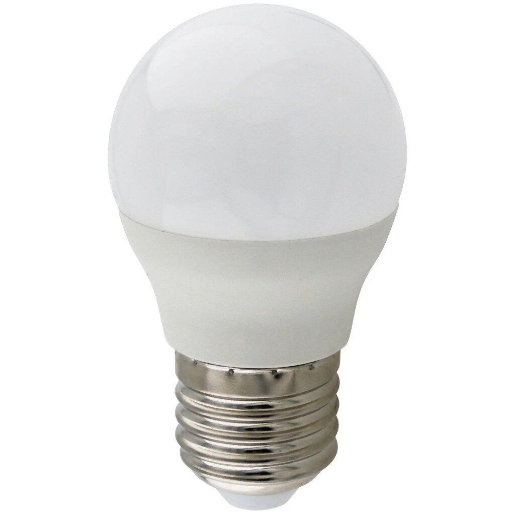 Лампа светодиодная E27, 7 Вт, 220 В, шар, 4000 К, свет нейтральный белый, Ecola, Premium, G45, LED свет между нами обрез с ным узором