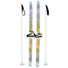 Лыжи для детей, 130 см, с палками, 100 см, универсальное крепление, носок фиксируемый, Ski Race, 332461-00