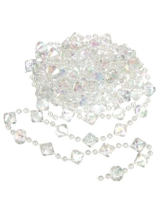 Бусы новогодние 270 см, прозрачные, Кристалл, Y4-9456