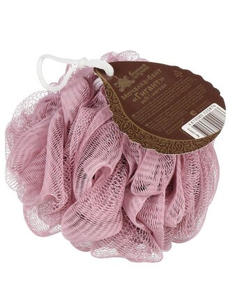 Мочалка банная бант, 15х15 см, нейлон, средняя жесткость, в ассортименте, Банные штучки, Гигант, 33419