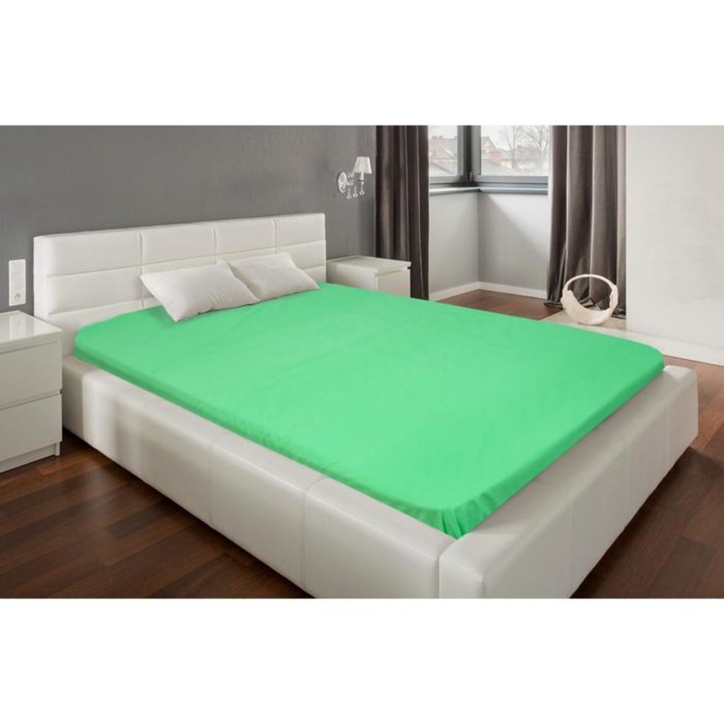 Простыня &amp;quot;Этель&amp;quot; 180х220 см, &amp;quot;Морской бриз&amp;quot;, Зелёный, Поплин, 100% хлопок, 125г/м², 5501499