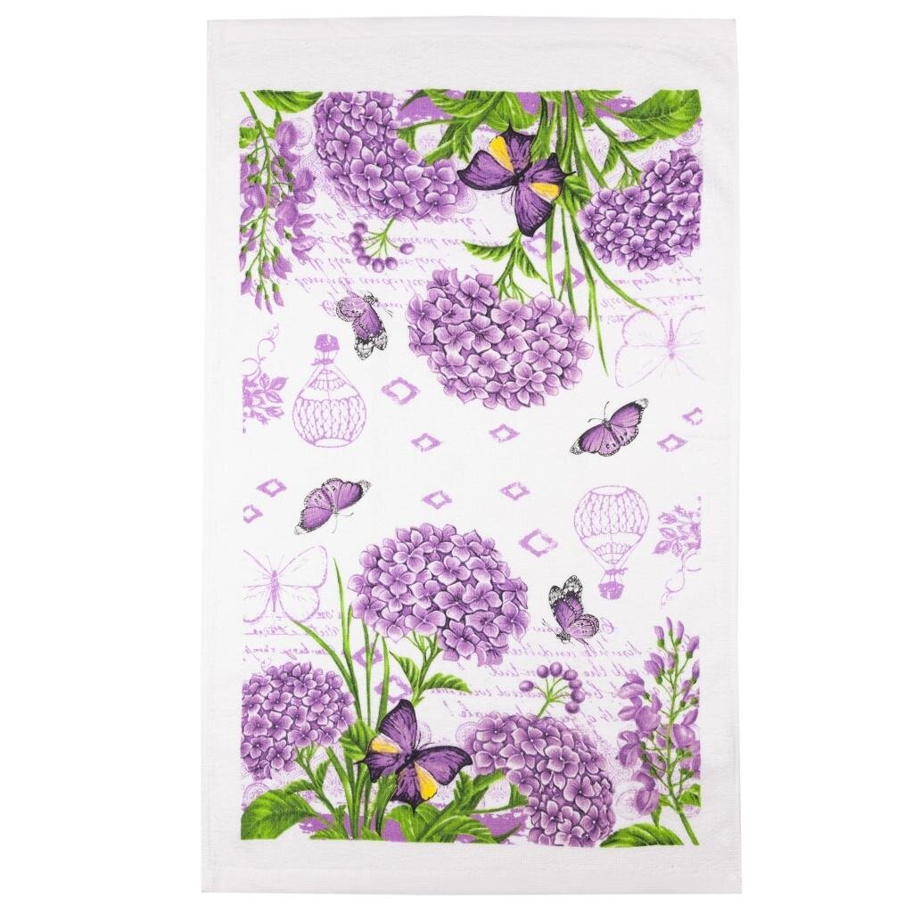 Полотенце кухонное 38х63 см, 250 г/м2, 100% хлопок, Wellness, Роза, Китай