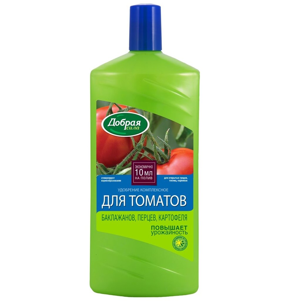 Удобрение Овощное №2, для томатов, баклажанов и перца, органоминеральное, жидкость, 1000 мл, Добрая сила здравствуй зима