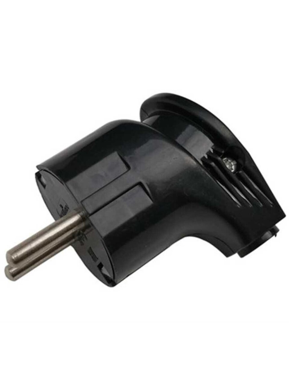 Вилка угловая, с заземлением, 16 А, IP20, 250 В, разборная, круглая, черная, General Lighting Systems, GRV-P-16-С-G-W-IP20, 470511