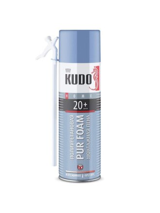 Пена монтажная KUDO, Home 20+, бытовая, 650 мл, всесезонная, KUPH06U20+