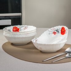 Салатник стеклокерамика, круглый, 6 шт, 15 см, 0.44 л, Марсель, TW60