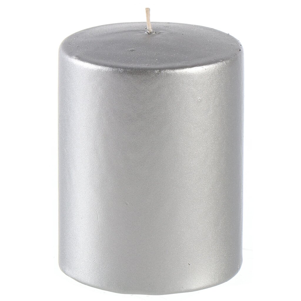 Свеча декоративная, 8х6 см, цилиндр, серебро, 13 8165 31 00 свеча цилиндр 4х12 см 20ч серебро