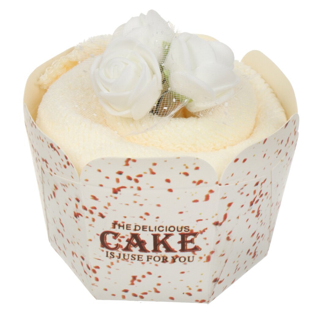 Полотенце кухонное махровое, 25х25 см, 100% полиэстер, Рулет Нежные Розочки, в ассортименте, Китай, T2022-011