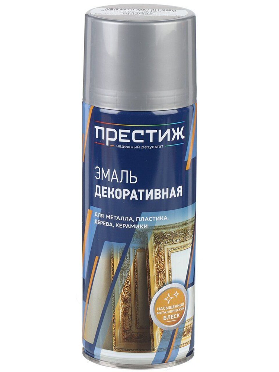 Эмаль аэрозольная, Престиж, Металлик, для внутренних и наружных работ, акриловая, глянцевая, бронза, 520 мл