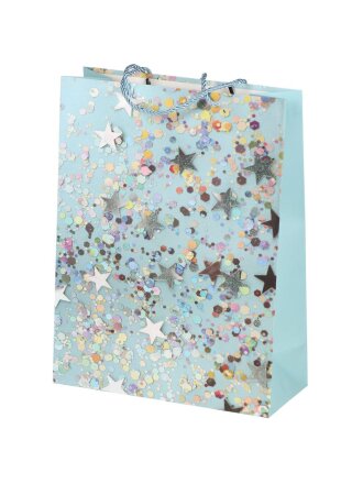 Пакет подарочный бумага, 30.5х13х40 см, в ассортименте, Звездочки, Y4-8828