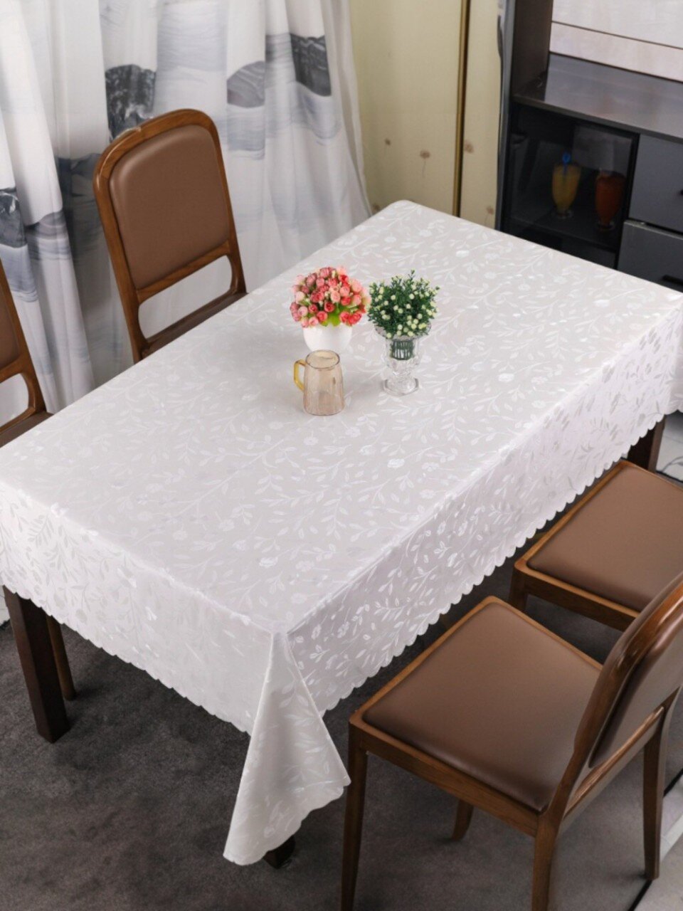 Клеенка Silvano, Жемчуг, 1.37х20 м, ПВХ на тканевой основе, ZG-7161A