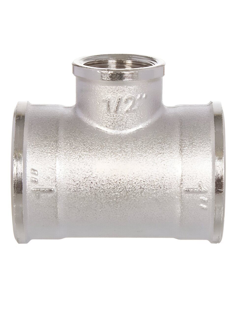 Тройник 1&amp;quot;х1/2&amp;quot;х1&amp;quot;, г-г-г, никель, RTP