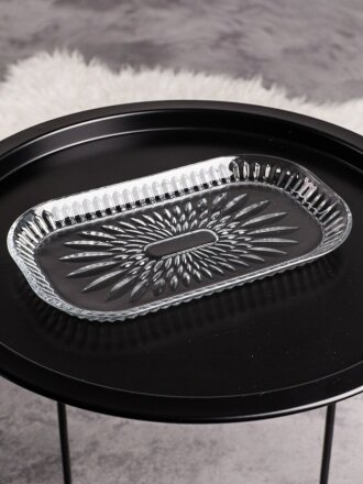 Блюдо стекло, универсальное, овальное, 29х18х2 см, прозрачная, Vetro, Kaveh, PL1183GCL