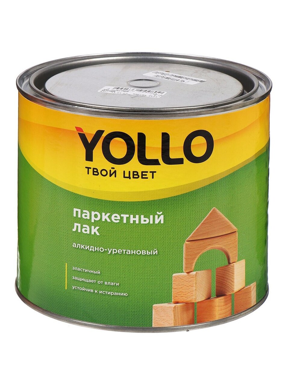 Лак Yollo, паркетный, глянцевый, алкидно-уретановый, для внутренних работ, 1.9 кг