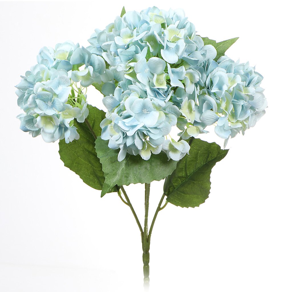 Цветок искусственный декоративный Гортензия, 45 см, бело-голубой, Y4-3502 ок искусственный декоративный тинги с бутонами 140 см y6 10391