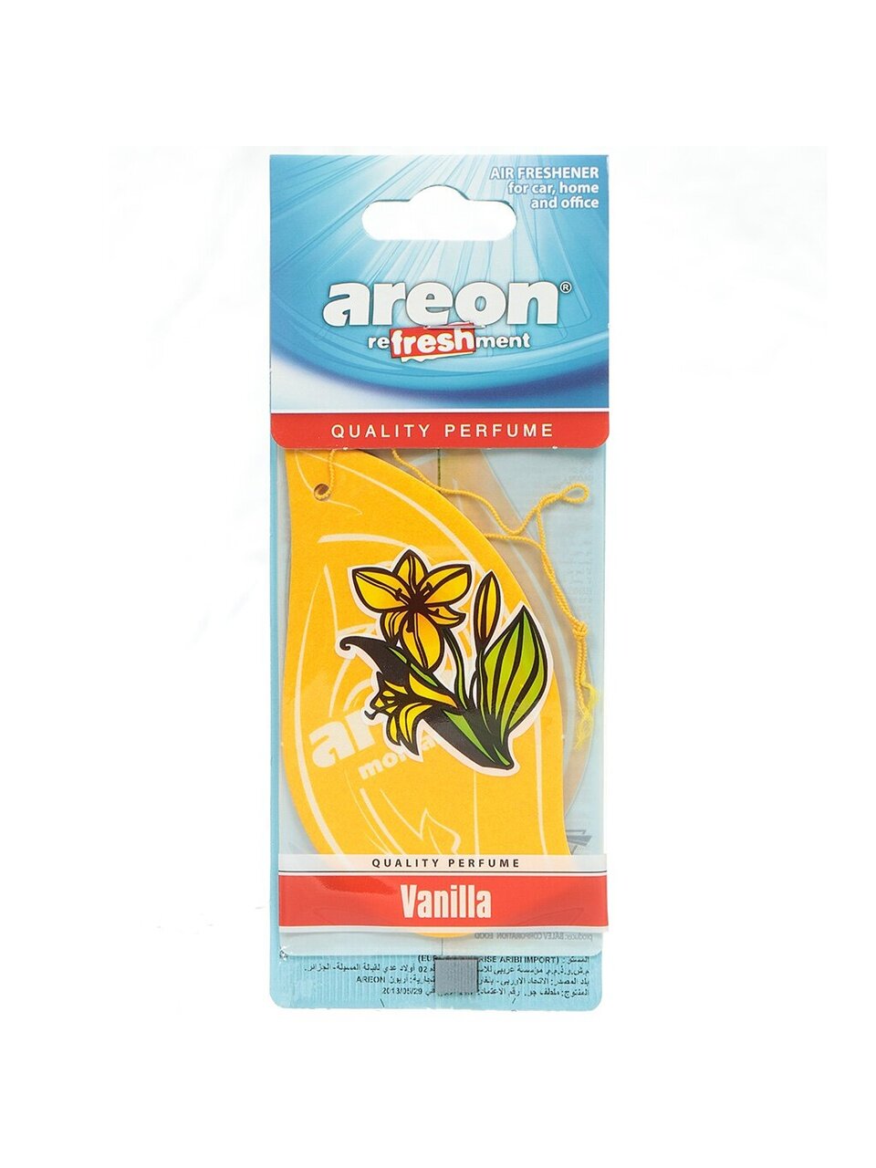 Ароматизатор в машину подвесной, сухой, Areon, Refreshment Ваниль, 704-045-15